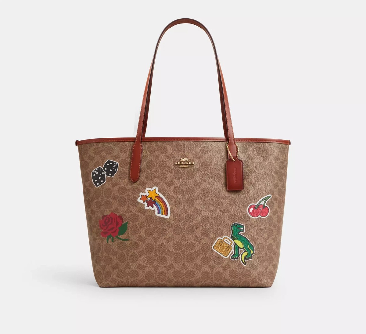 トートバッグ COACH City Tote Bag In Signature Canvas CZ611 NWT Coach City Tote Bag In Signature Canvas With Sticker