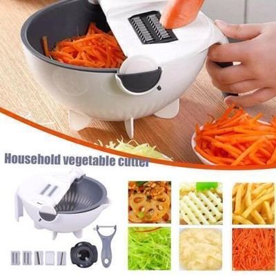 9 in 1 Multifunctional Vegetable Cutter With Drain Large Capacity Basket