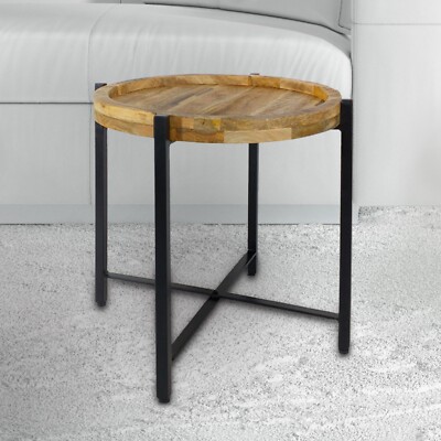 Beistelltisch rund Couchtisch ø46xH45cm Sioux Metall-Gestell