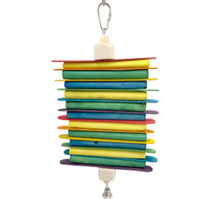 1125 Rainbow Sola Stick Stack - Handcrafted Chewing Bird Cage Toy