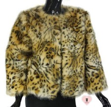 Aex Max Faux Fur Jacket - Animal Print - From Florence, Italy