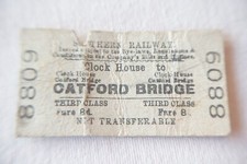 1950 Clock House to Catford Bridge Southern Railway Train Ticket