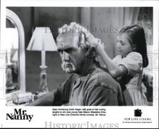1993 Press Photo Hulk Hogan and Madeline Zima in family comedy "Mr.Nanny"