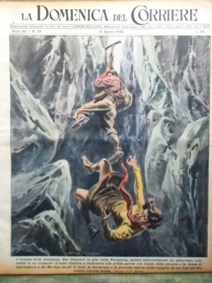 La Domenica del Corriere 15 August 1948 Athletics Navy Espionage Painting Leigh
