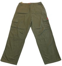 Dickies Girl Cargo Pants Khaki Green Juniors Size 9/29 High Rise Relaxed Fit
