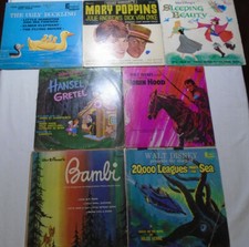 7 LP Disney Hansel Gretel Bambi 20000 Leagues Beauty Ugly Duckling Poppins Hood