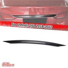 Fit 2018-2022 INFINITI Q50 Carbon Fiber Rear Trunk Lid Gate Edge Cover Trim