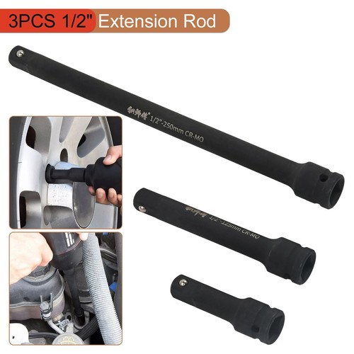 3PCS 1/2" Extension Bars Long Reach Extension Wrench Bar Set 1/2" Inch Drive UK - Picture 2 of 12