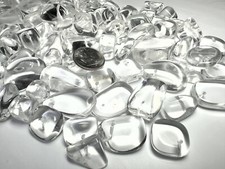 Bead Mix, Glass, Clear, Ice Small to Gigantic Chip and Nugget Beads 1 Pound 250