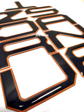 BLACK ORANGE OUT 3D DOMED LETTERS FOR  CRUZ 2022 - 2026 US MADE