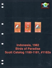 1/3 off $19.50 Scott Value  - 1982 INDONESIA Birds of Paradise CV MNH NH UMM