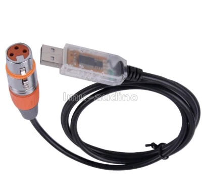 USB to DMX Interface Adapter Cable Stage Light PC DMX512 Controller Dimmer DMX