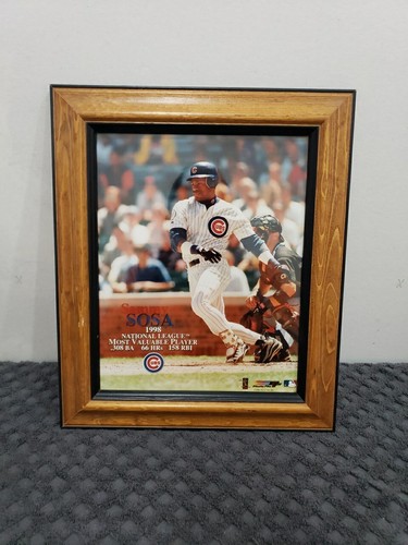 Archivo de fotos Sammy Sosa 1998 NL MVP Chicago Cubs 8x10 foto enmarcada de colección - Imagen 4 de 4
