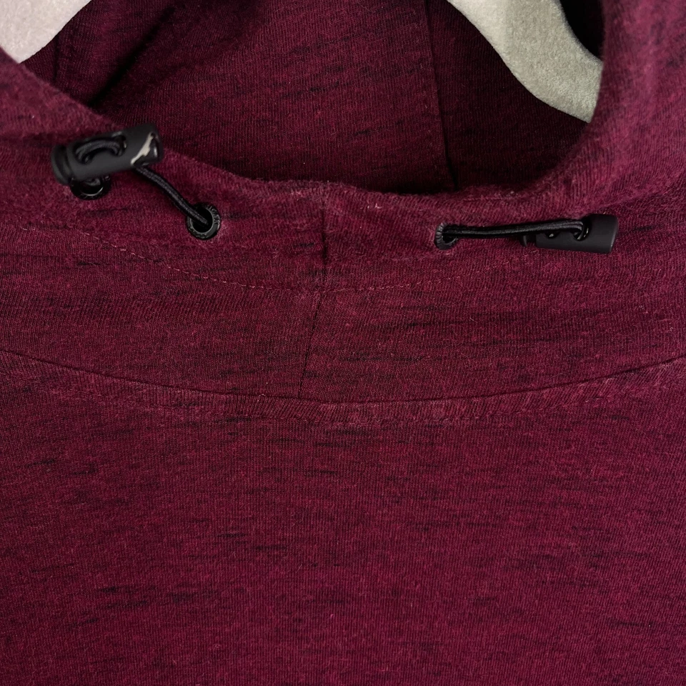 Sudadera American Eagle XL Sudadera con Capucha Pullover Flex Cremallera Bolsillo Suéter Borgoña Foto 4 de 4