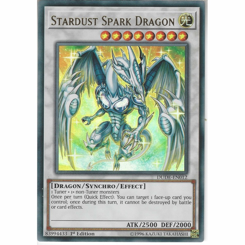 DUDE-EN012 Stardust Spark Dragon | 1st Edition | Ultra Rare Card | YuGiOh TCG