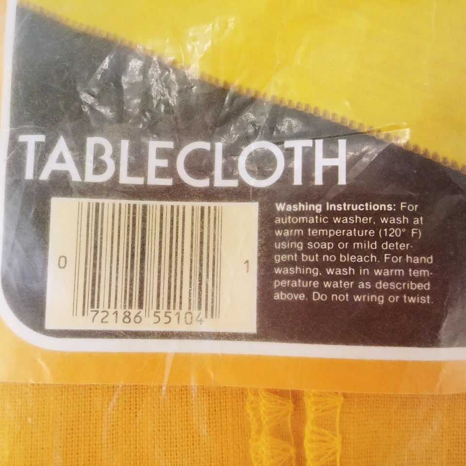 Crown Manor Tablecloth Gold 60 X 84 Cotton Polyester USA Made NEW - Image 3 of 4