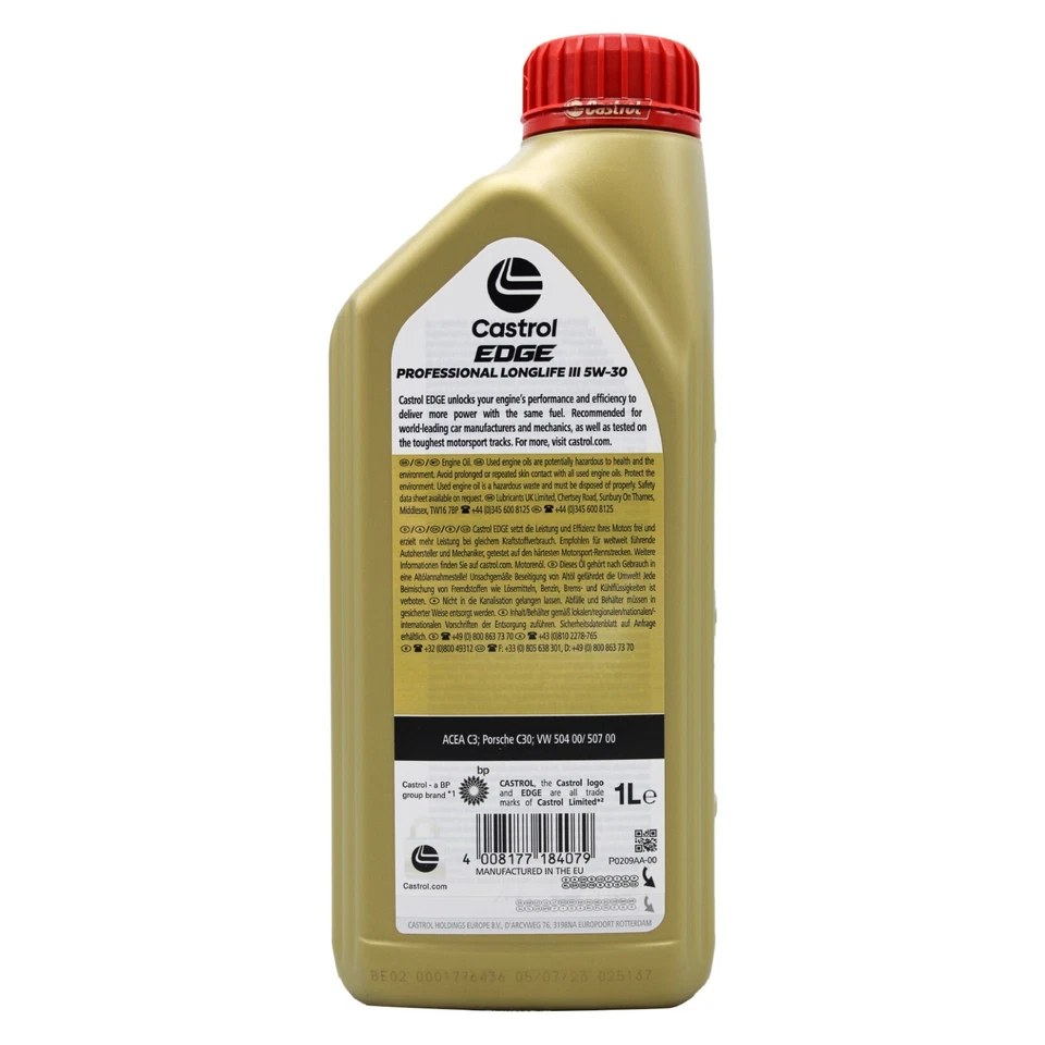 Kit Tagliando Castrol 4 Filtri + 5LT Edge 5w30 LL III 1.9 2.0 Tdi Vw Audi Seat - Imagen 3 de 4