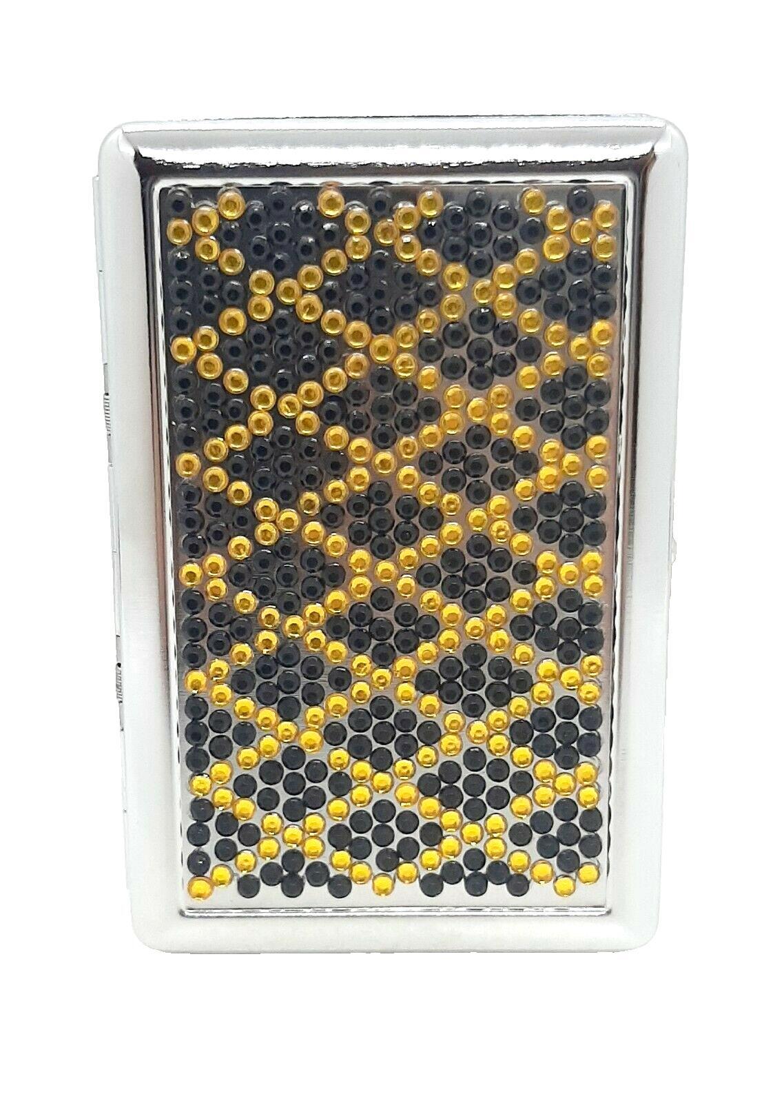 Fujima Double Sided Metal Beaded Diamond Design 100s Size Cigarette Case
