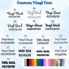 Custom Personalized Vinyl Decal Text Lettering Font Car Window Bottle Sticker