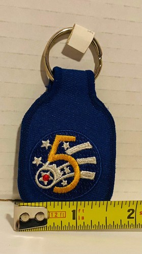 USAF 5th Division Embroidered Cloth Military Key Ring New Condition - Picture 2 of 24