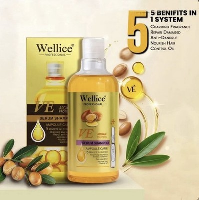 Wellice VE Argan Shampoo 500ml Get Strong Root and Repair Damage Anti Schuppen