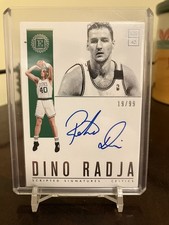2018-19 Panini Encased Scripted Signatures 19/99 Dino Radja #SC-DRJ Auto HOF