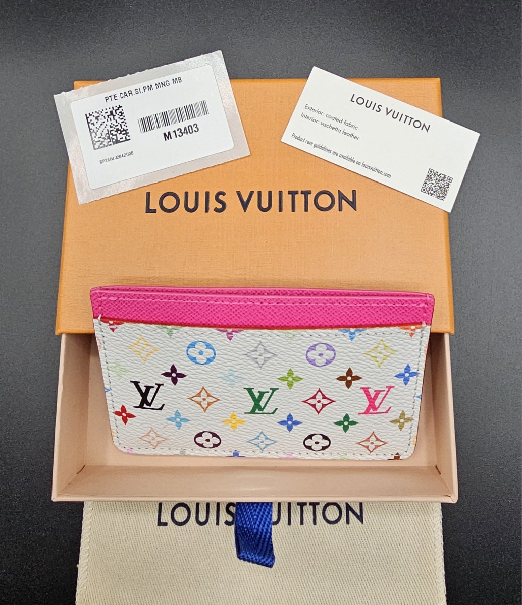 ❗Louis Vuitton x Takashi Murakami White & Pink Multicolor Card