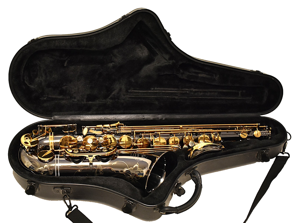 Beautiful Phil Barone Classic Tenor Black Nickel + Gold Keys
