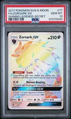 Zoroark GX 2017 Shining Legends 77/73 PSA 10 Gem Mint