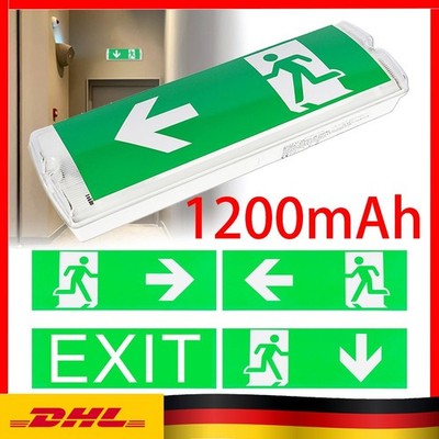 Notleuchte Fluchtwegleuchte Rettungszeichenleuchte Notausgang Exit Notlicht DE