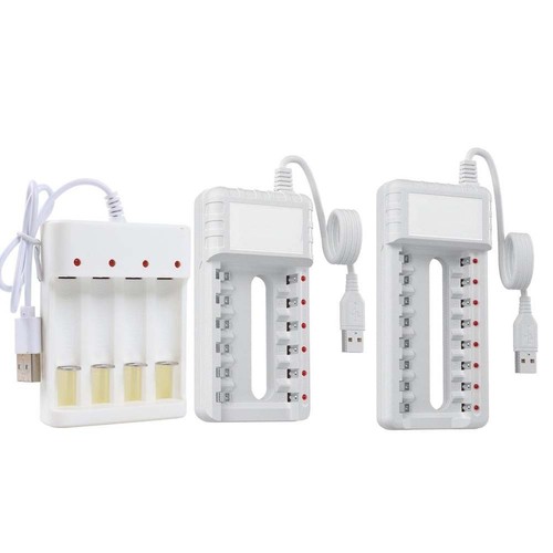 Chargeur de Batterie Chargeur de Batterie USB pour AAA/AA Batterie Cuivre Electr - Afbeelding 3 van 14