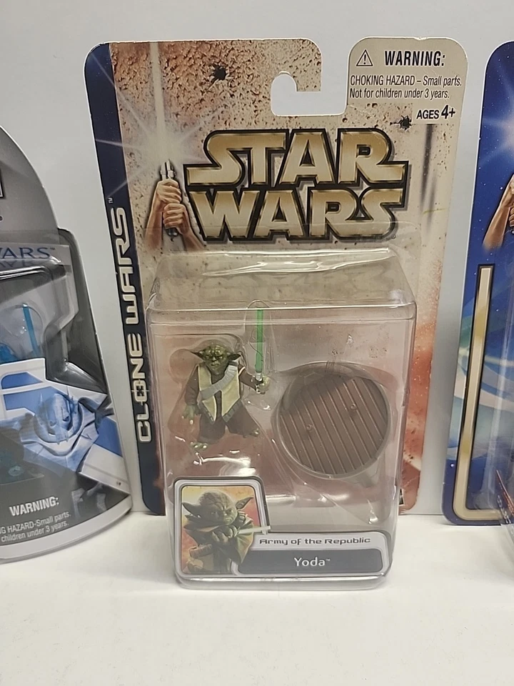 Lote de 4 figuras de acción de Star Wars The Clone Wars en tarjeta nuevas en paquete envío gratuito Foto 4 de 4