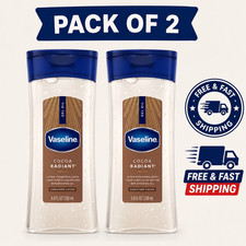 Vaseline Cocoa Radiant Moisturizing Body Gel Oil 6.8 oz Pack of 2