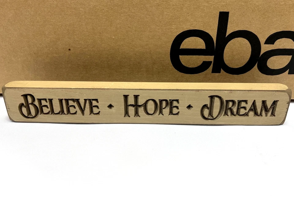 Вдохновляющие деревенские деревянные знаки лот из 3 штук Your Blessings Believe Hope Dream - Изображение 4 из 4
