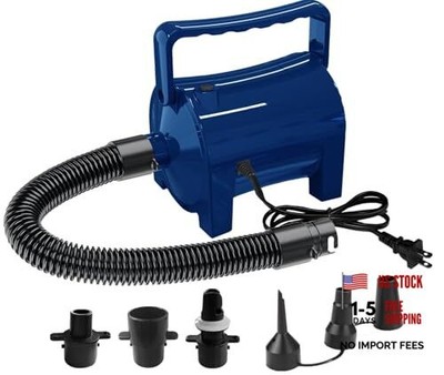 Electric Air Pump Portable 460W Quick-Fill Air Pump Air Flow 45CFM Ocean Blue