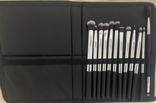 Juego de brochas de sombra de ojos estuche 12 piezas juego de brochas de maquillaje cepillo de mezcla de ojos cepillo delineador - Imagen 4 de 9
