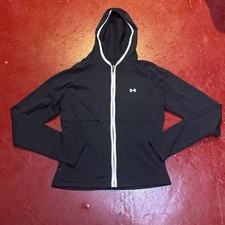 Under Armour Women Black Hoodie Full Zip Jacket Size Medium M