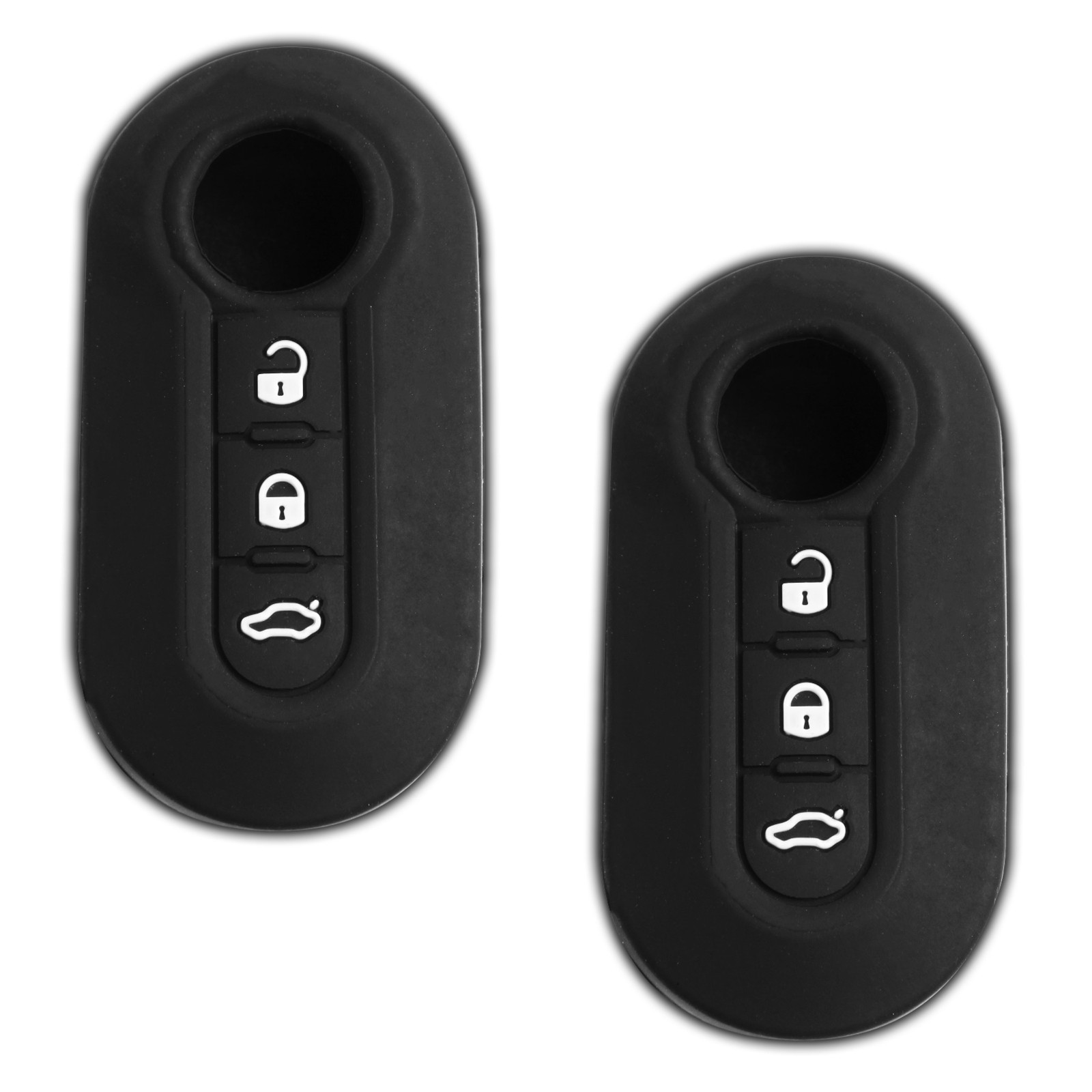2 Key Fob Remote Skin Shell Case Cover Replacement for Fiat LTQF12AM433TX