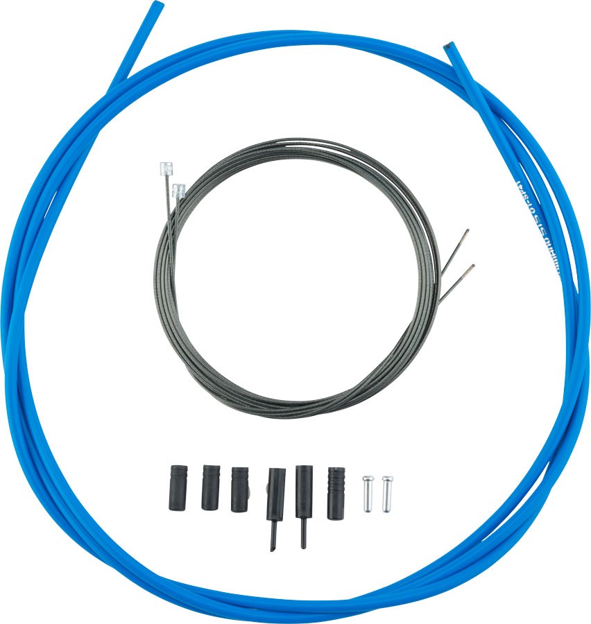 Комплект тросов и корпуса переключателя Shimano Road Optislick - Синий прочный 5190₽