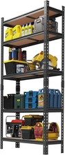 Adjustable Metal Shelving 5-Tier Unit 35.5"x12"x72" Garage Storage Shelves