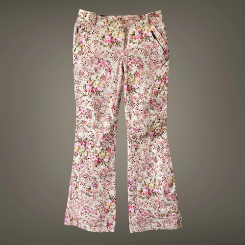 Moschino Jeans pantaloni donna multicolore vintage anni 90 floreale taglia 46IT L XL