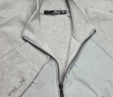 RLX Ralph Lauren M Gray Golf Hybrid Jacket Mens Wool Blend primaloft polo