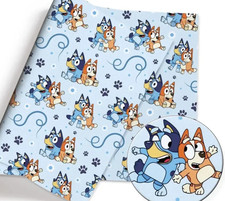 Bluey Bingo children character polyCotton Fabric Half Yard 18  x 55   42013