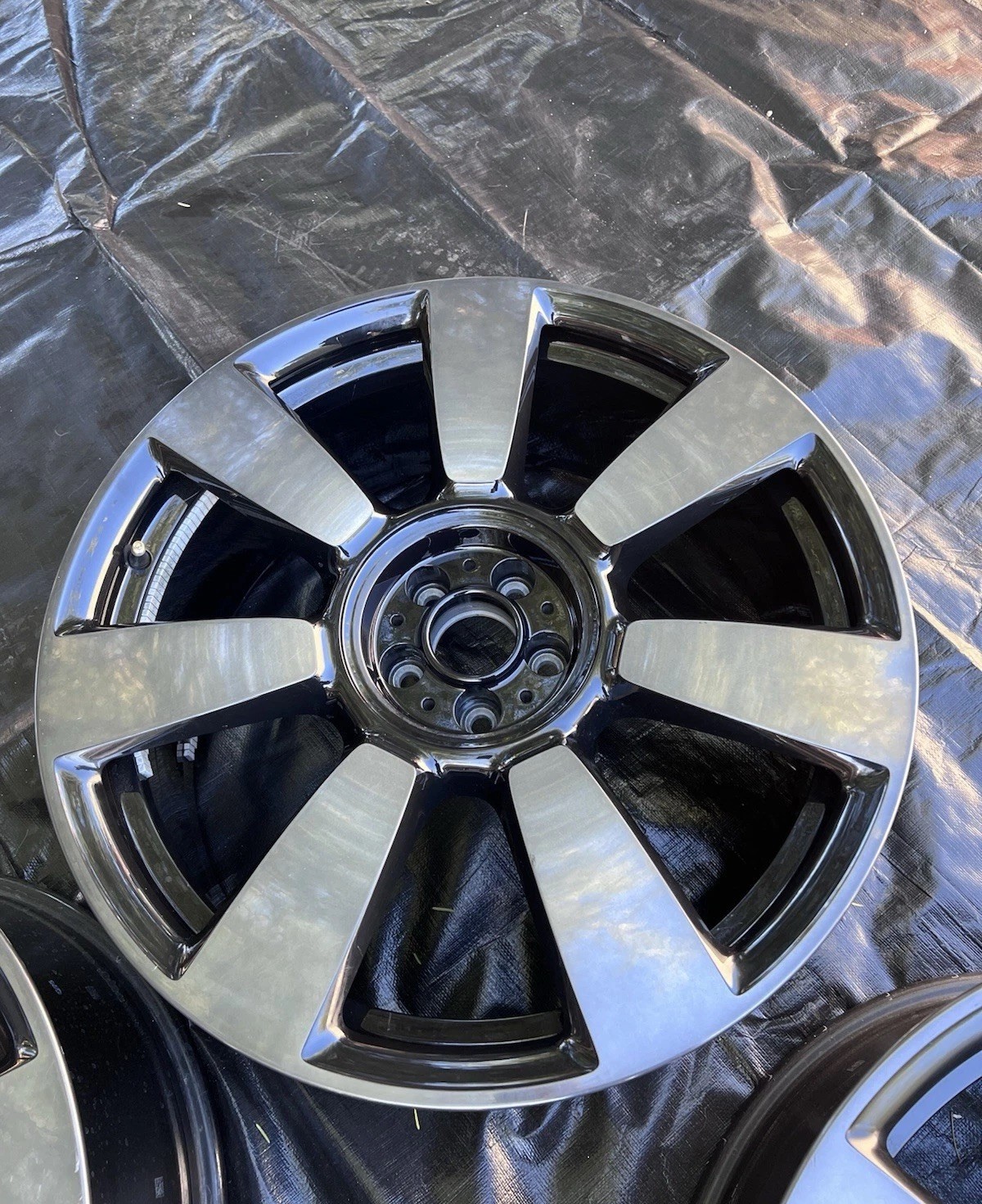 Set of 4 22" Staggered Rolls Royce Cullinan OEM Polished Shadow wheels rims