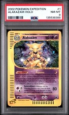 Alakazam 001/165 Expedition Holo, PSA 8, New Cert, Clean W Swirl!