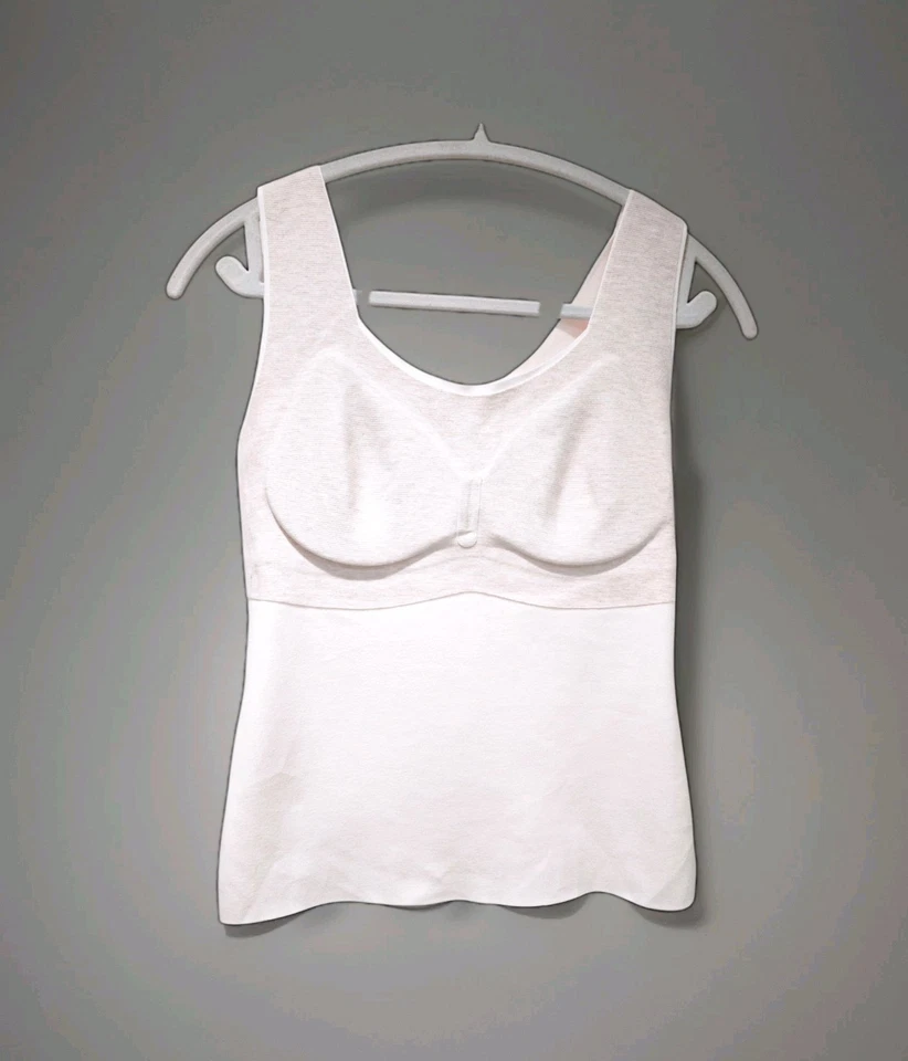 White Seamless Racerback Thermal Tank Top Size 10-12 - Image 4 of 4