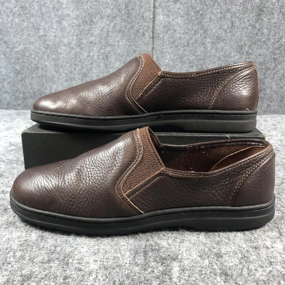 Azaleia Zapatos Mujer’s 8 Marrón Cuero Sin Cordones Cómodos Mocasines Informales Foto 3 de 4