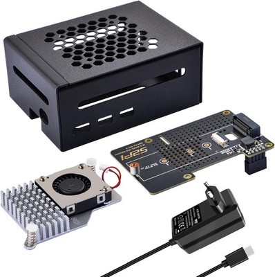 GeeekPi Metal Gehäuse für Raspberry Pi 5,mit Official Active Cooler,N04 M.2 N