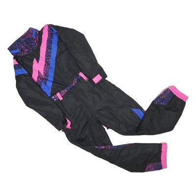 TIPSYELVES Damen Playsuit schwarz & pink Grafik XS Polyester Reißverschlusstaschen