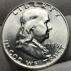 1954 D Franklin Half Dollar, Choice BU, 90% Silver - 0.3617 Troy Ounces, F-5428d